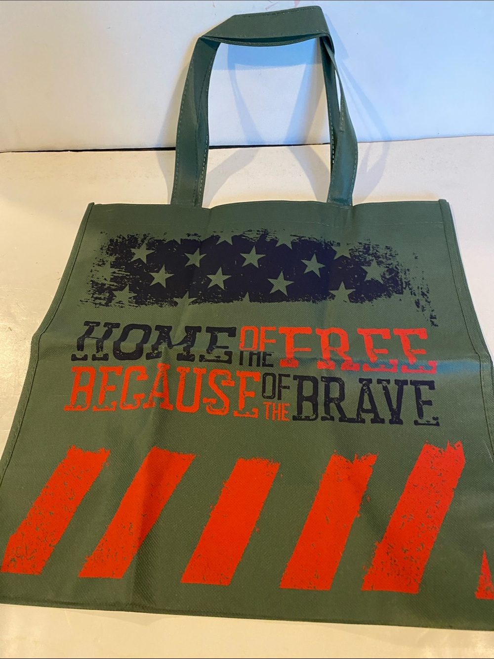 NWOT “Home of the Free, Because of the Brave” Tote Bag